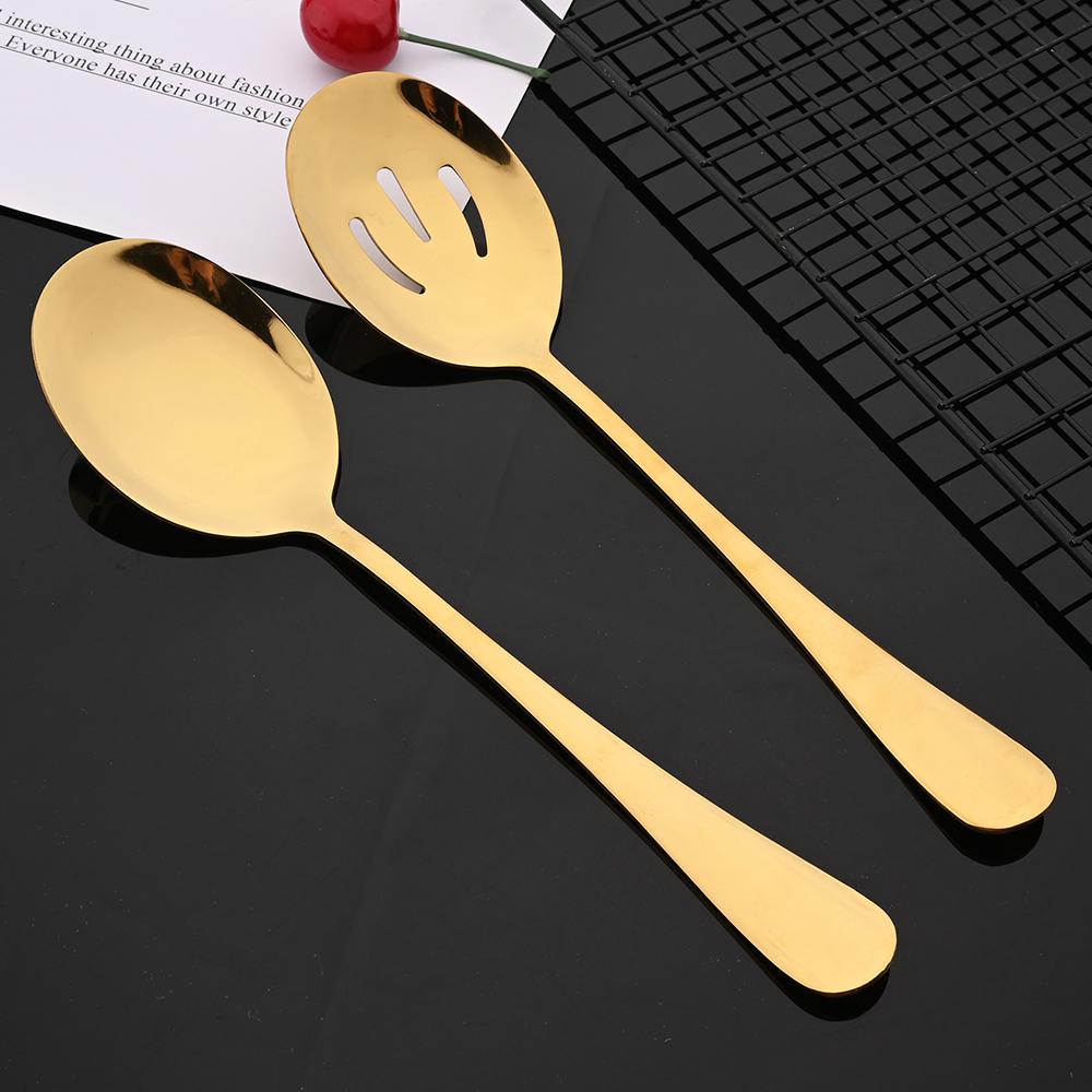 12 ks Sada salátových lžic Nerezová ocel Kuchyňský servírovací nástroj na jídlo Nástroje na těstoviny Stříbrné nádobí pro veřejné použití Nástroje pro bufetovou restauraci