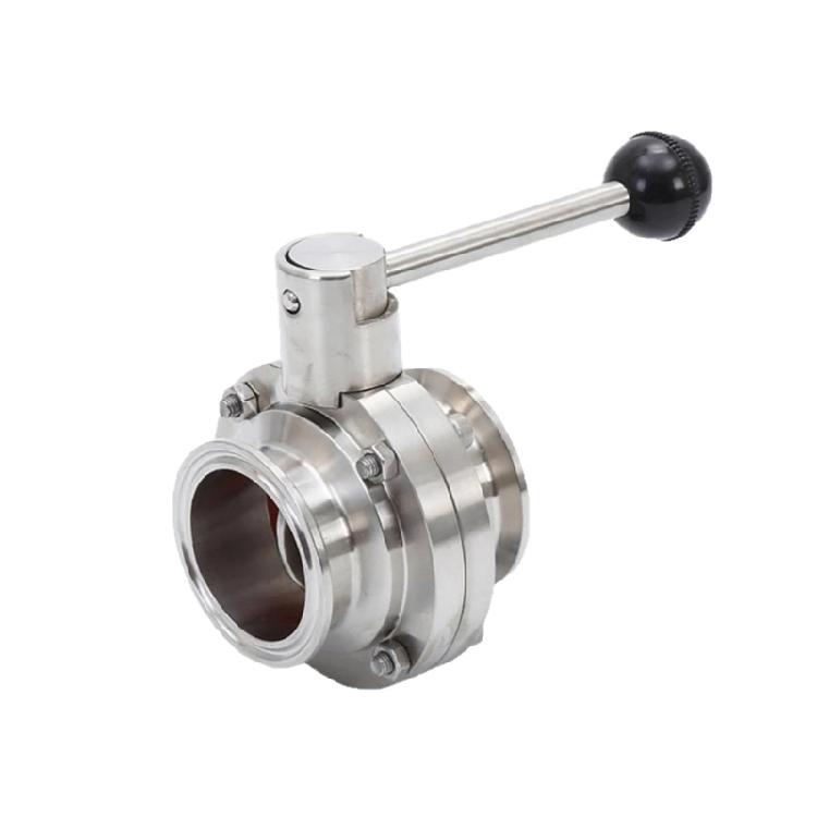 1.5Inch Clamp Sanitary Butterfly Valves with Pull Handle Stainless Steel Clamp Clovers Shut Off Flows Controller
