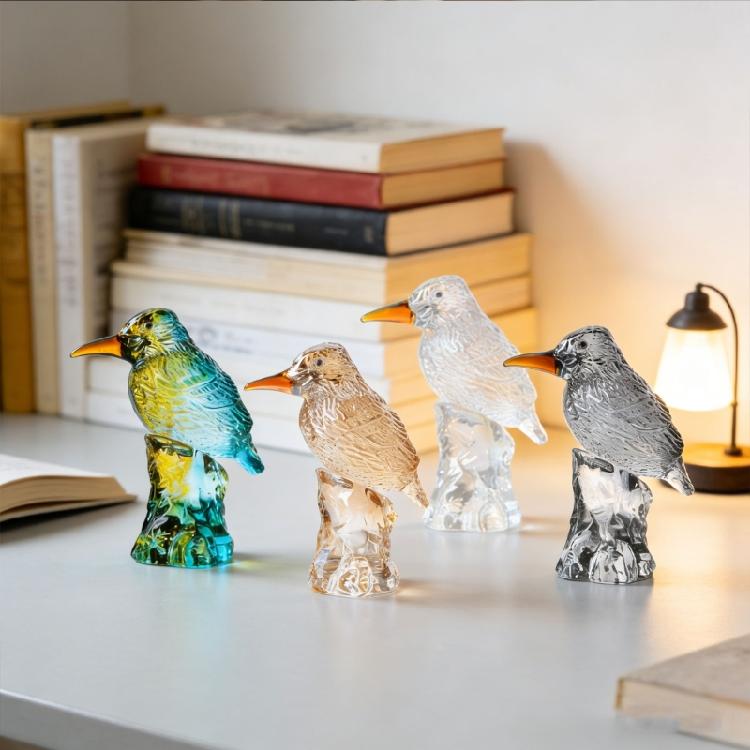 Handmade Bird Figurine Cute Animal Statue Home Table Decoration Ornament Wedding Holiday Gift Decoration