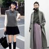 Women's Knitted High-neck Vest Loose Comfortable Pullover Cashmere Sweater Sleeveless Sweaters