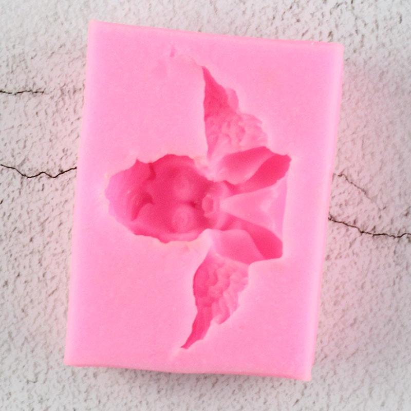 3D Angel Frame Silicone Mold Cupcake Topper Fondant Molds DIY Cake Decorating Tools Soap Clay Candy Chocolate Gumpaste Mould