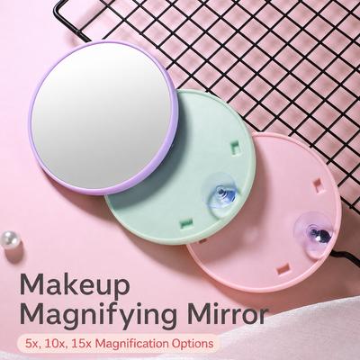 Makeup Magnifier With Suction Cup Drop-Resistant Detachable Suction Makeup Mirror High Definition Cosmetic Mirror Portable