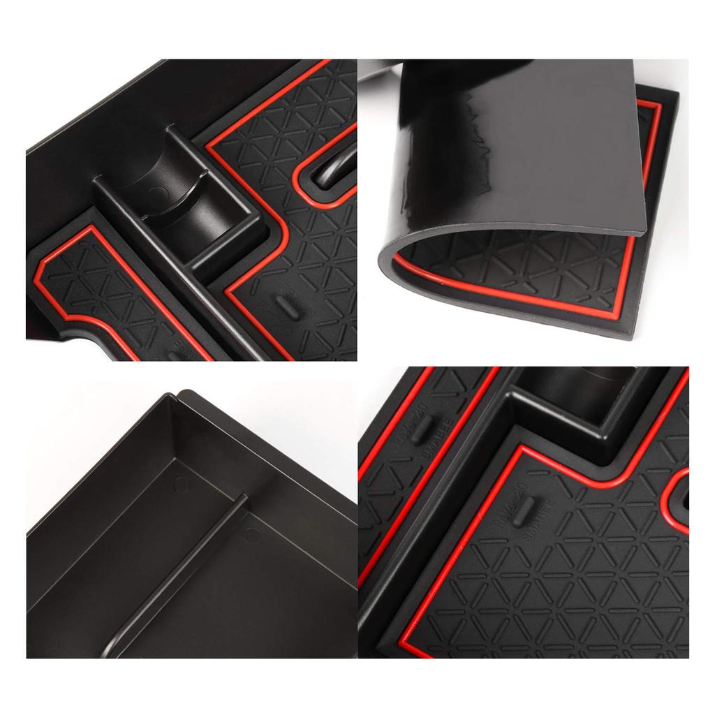 Ruiya New Toyota RAV4 50 Series 2020 2019 Exclusive Console Box Center Tray Interior Parts Small Item Storage ABS Material No Rattle Noise 6 Colors To