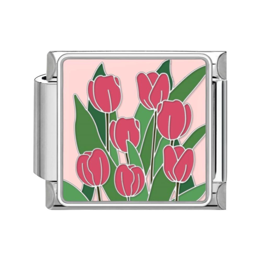 Flower Module Bracelet Accessories Stainless Steel Jewelry New Charm Bracelet Link  Women's