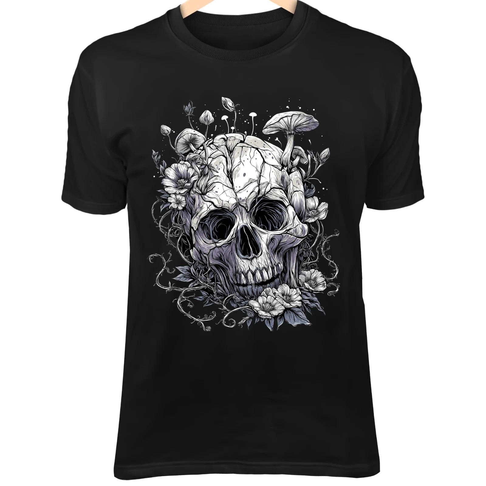 

Cracked Skull Art - Luminous Mushrooms, Glowing Spores, Flowers & Vines Fantasy XL