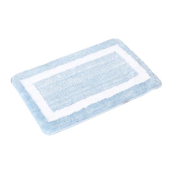 Bathroom Anti-Slip Mat Ultra Fiber Bath Soft Water-Absorbent Mat Small светло-синий