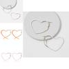 Trendy Multicolor Heart-shaped Earrings Alloy Fashionable Creative Design Chic Jewelry
