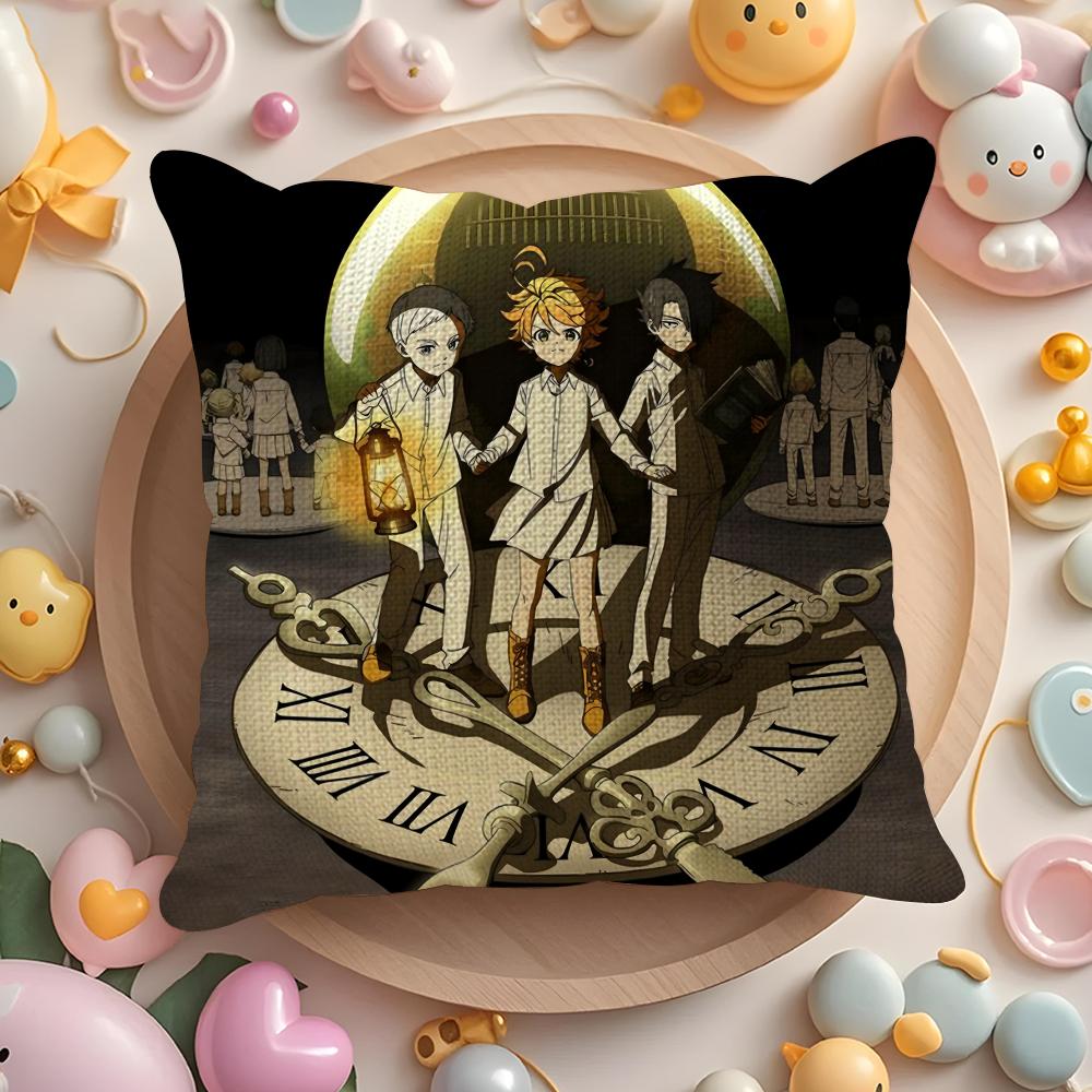 The Promised N-Neverland Pillow Case Pattern Printed Pillowcase For Living Room Sofa Cushion Cover & Bedroom Decor