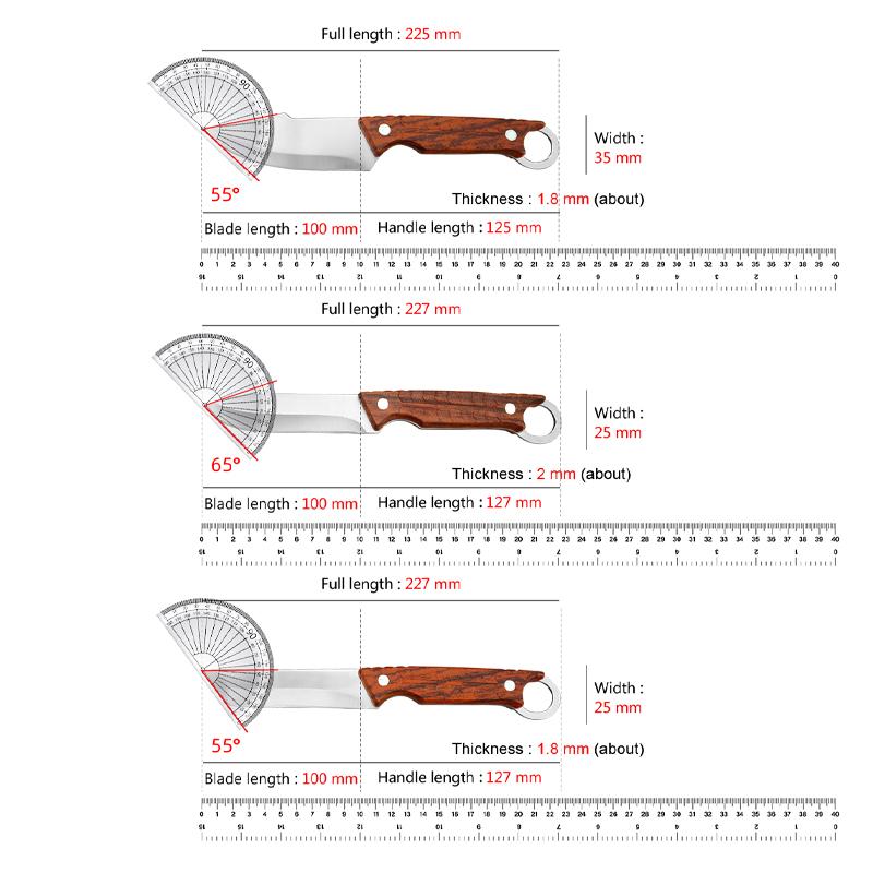 Stainless Steel Butcher Boning Knife Chef Slicing Meat Fruit Steak Knife Cleaver Kitchen Knives Plastic Handle Utility Knife
