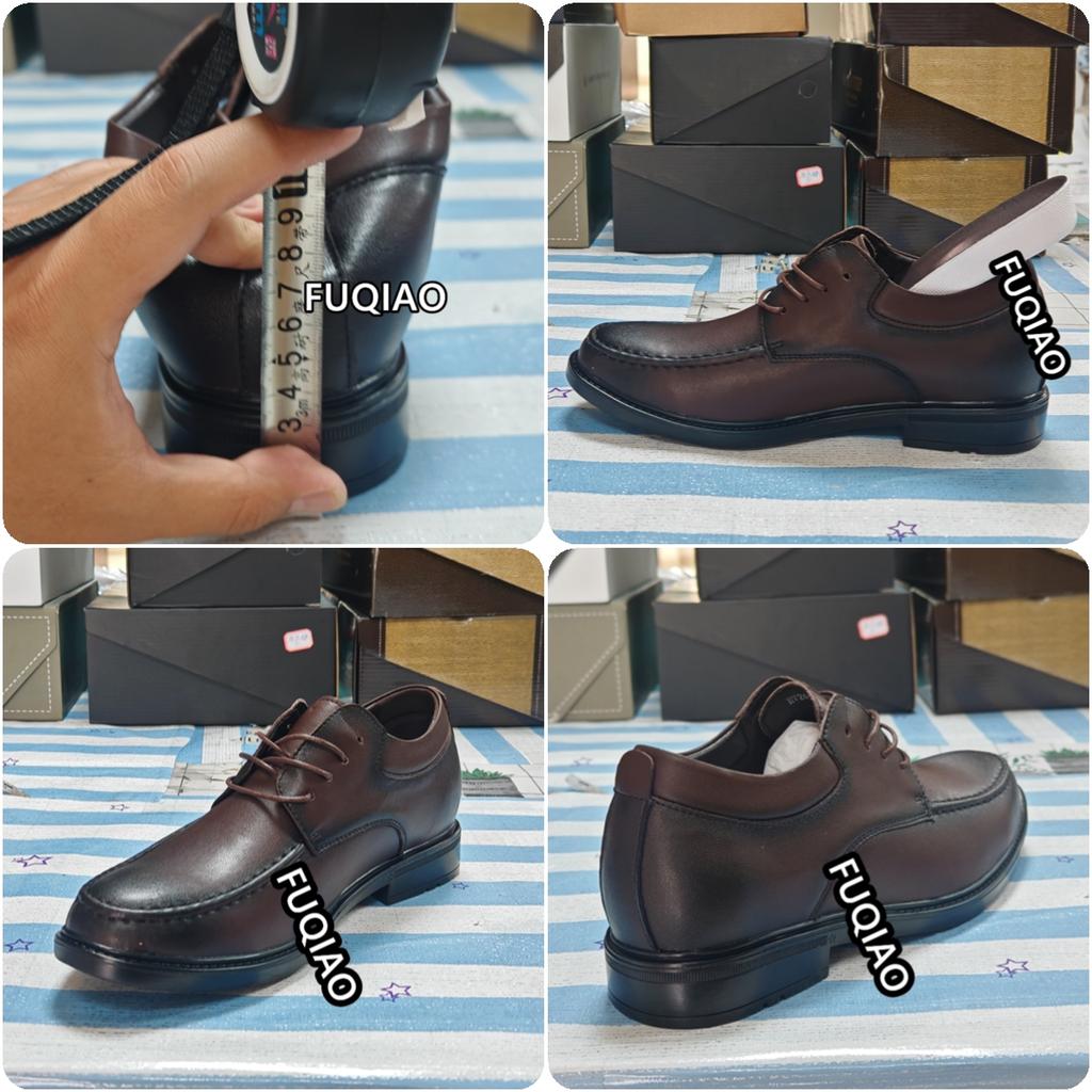 Gentleman 6cm Invisible Height Increasing Leather Shoes Men Business Casual Formal Dress Elevator Shoes for Wedding Office Party
