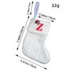 Embroidered Christmas Socks Alphabet Christmas Tree Pendant  Christmas Tree