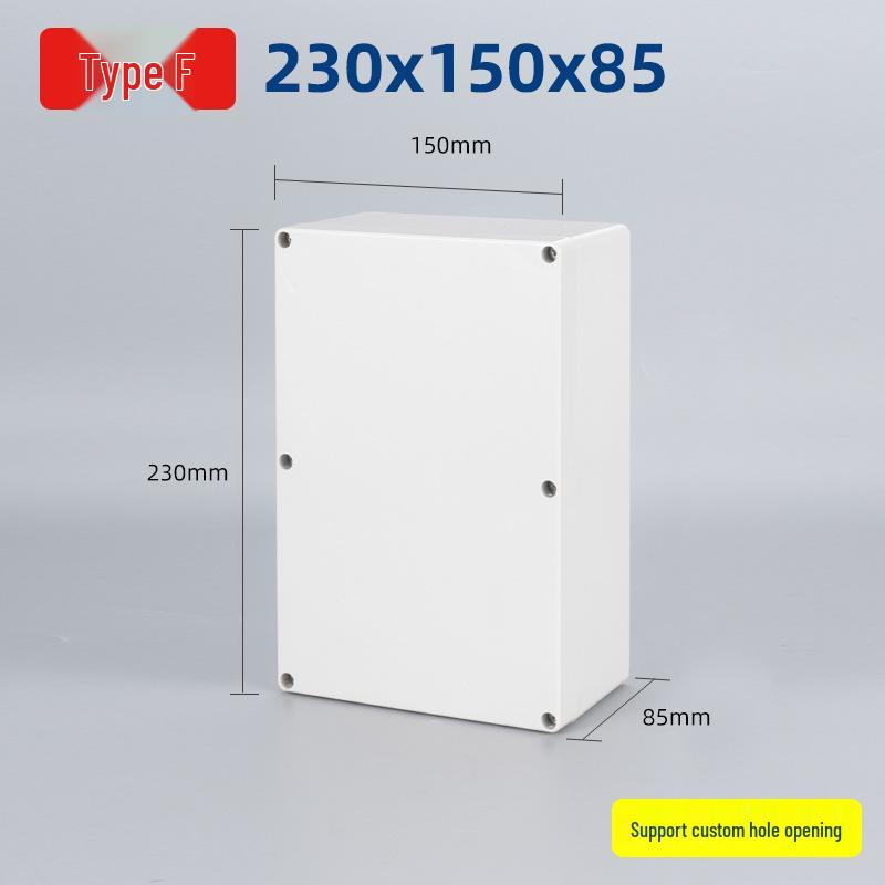 Wodoodporna plastikowa skrzynka przyłączeniowa typu F do użytku zewnętrznego z przezroczystą pokrywą do dystrybucji kabli zasilających