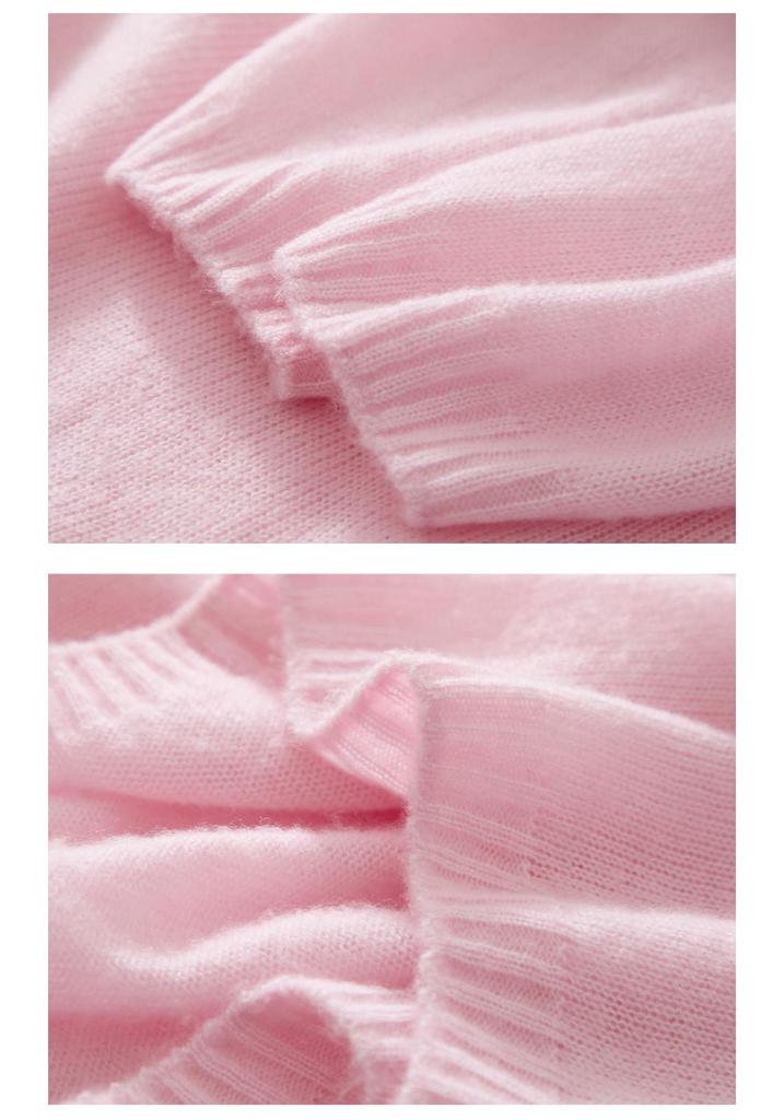 Royal Velvet Series: Women's One-Shoulder Loose Knit Pullover - Mulberry Silk, Cashmere & Wool Sweater