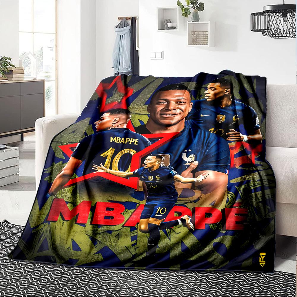 Mbappe's Dynamic Celebration Blanket Soft & Cozy Suitable for Chair Livingroom Bedding Four Seasons Multipurpose Warmthful Decor