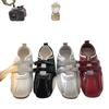 Women's Autumn Lightweight Velcro Mary Jane Sneakers - Thin-soled, Casual Sports, with Inner Height Increase.