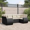 VidaXL Garden Lounge Set with Cushions 6 Pcs, Patio Sofas, Patio Furniture Set, Outdoor Furniture, Black 3221775
