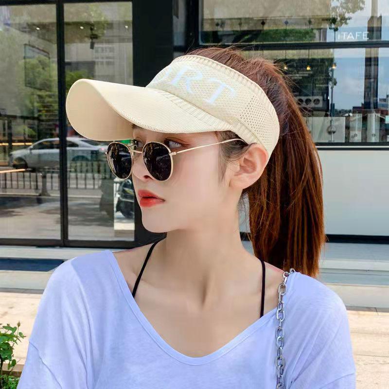 2026 Women's Foldable Sun Hat with Brim - Open-Top UV Protection, Cooling, Versatile for Cycling in Spring and Summer.