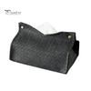 Sturdy Dining Room Tissue Box PU Leather Holder, with Snap Design, Portable Foldable Case for Office Facial Paper Organizer Dispenser, Desk