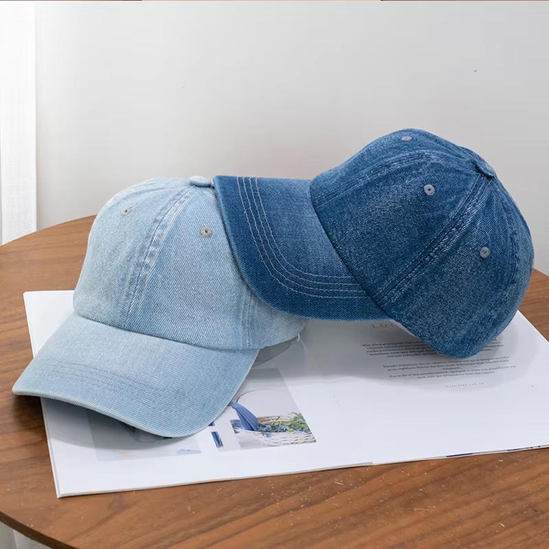 Unisexová džínsová snapback baseballová čiapka so šiltom - Y2K kórejský štýl pre otcov