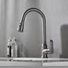 Stainless Steel Pull-Out Kitchen Faucet, Hot and Cold Water Dual-Use, Splash-Proof, Fast Heating, Household Washbasin Faucet