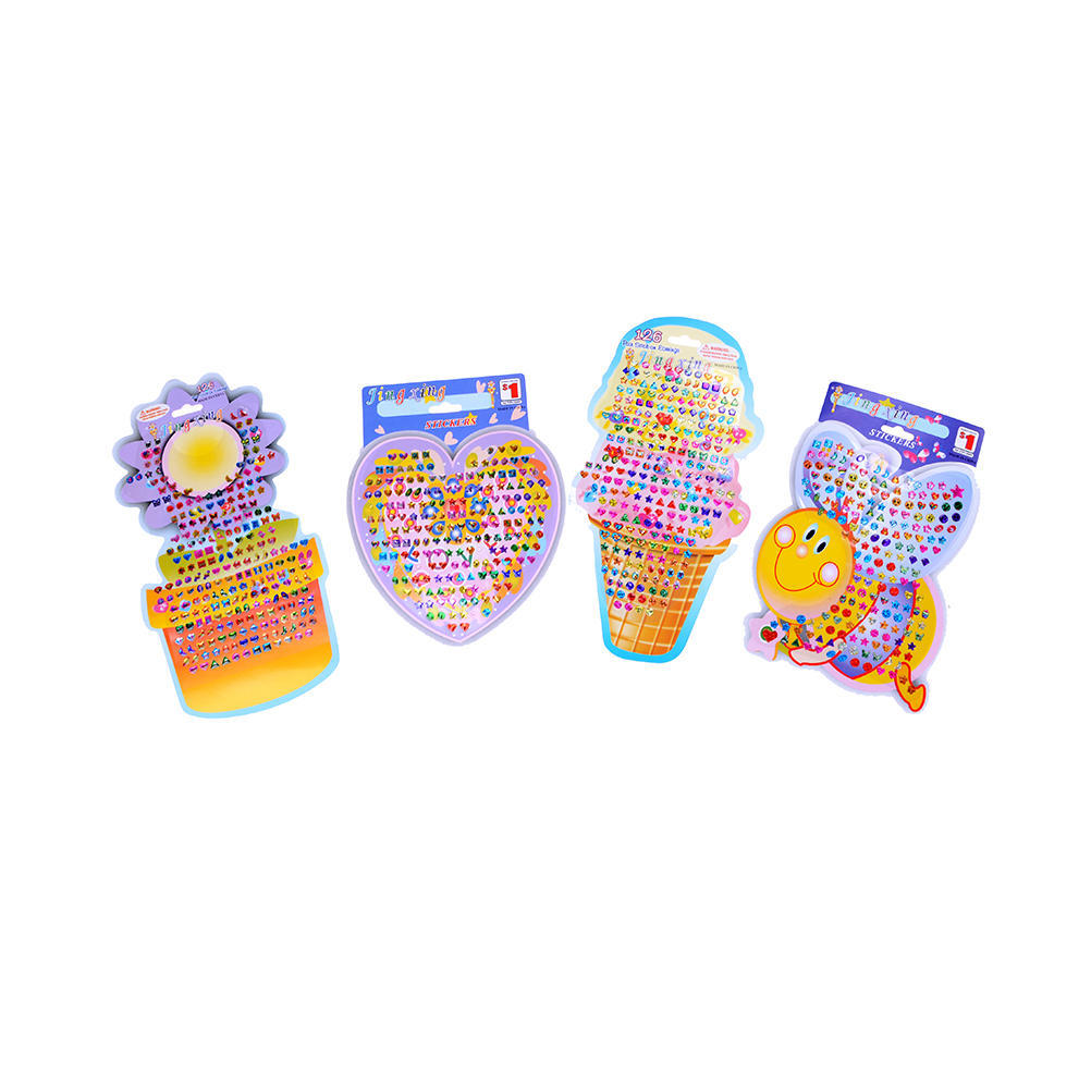 4 Pcs/Set  Wonderful Children Stickers Earring Cartoon Reward  Stickers Toy 
