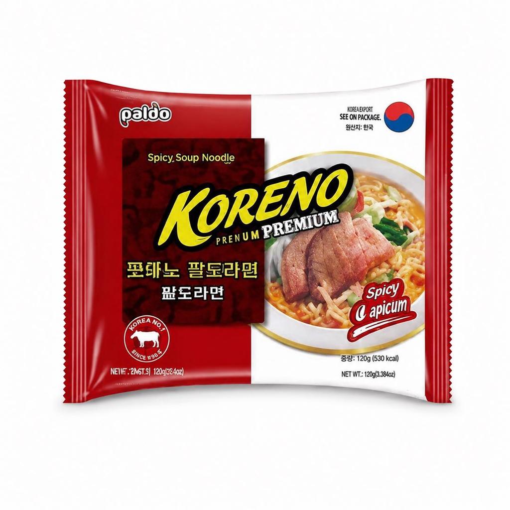 Better Price for 3 Pieces, PALDO Spicy Soup Noodle Multi Pack 100g | Rich spicy broth, chewy noodle texture, convenient multi-pack design