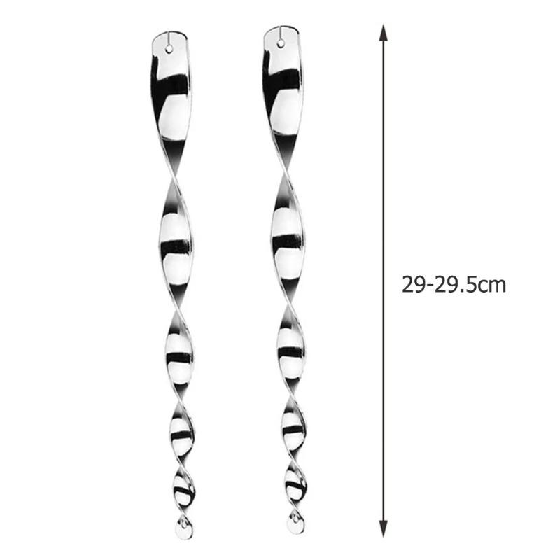 5-40 szt. Odstraszacze ptaków Pręty odblaskowe 30 cm Odstraszacz ptaków Wietrzny spiralny obrotowy pręt Wiszące ozdoby Dekoracja domu ogrodu