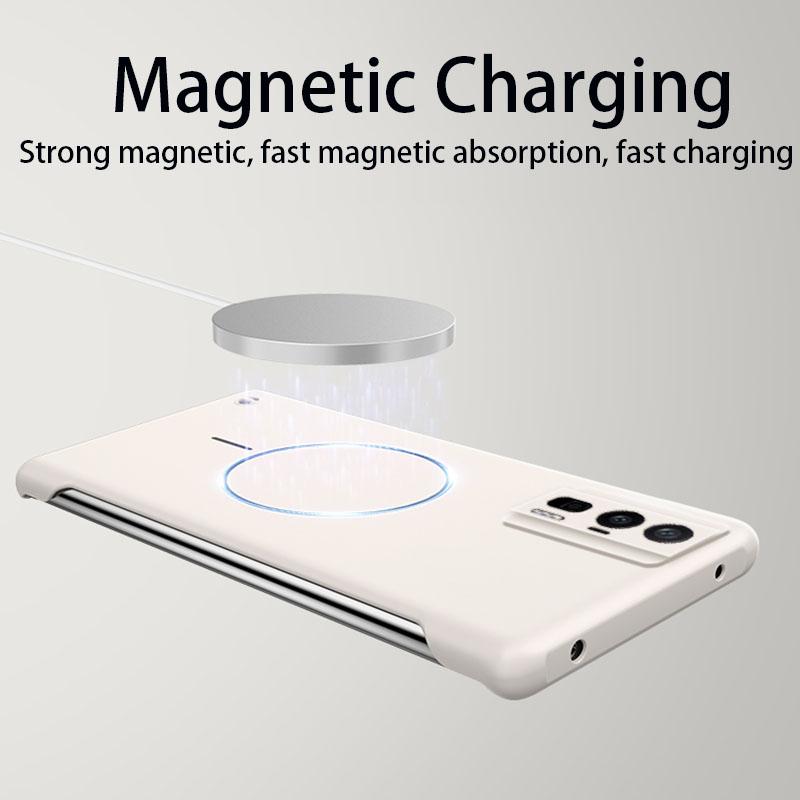 For  Frameless Magnetic Wireless Charging Phone Case For Xiaomi Poco F Pro PocoFPro G Slim Hard Back Cover