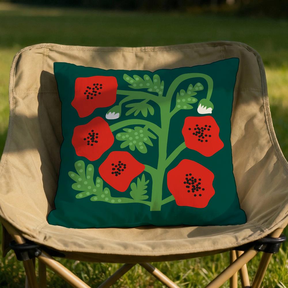 Plants and Flowers Cushion Cover Soft Reversible Durable Pillow Cover MultiScene Use for Home Car Daily Comfort