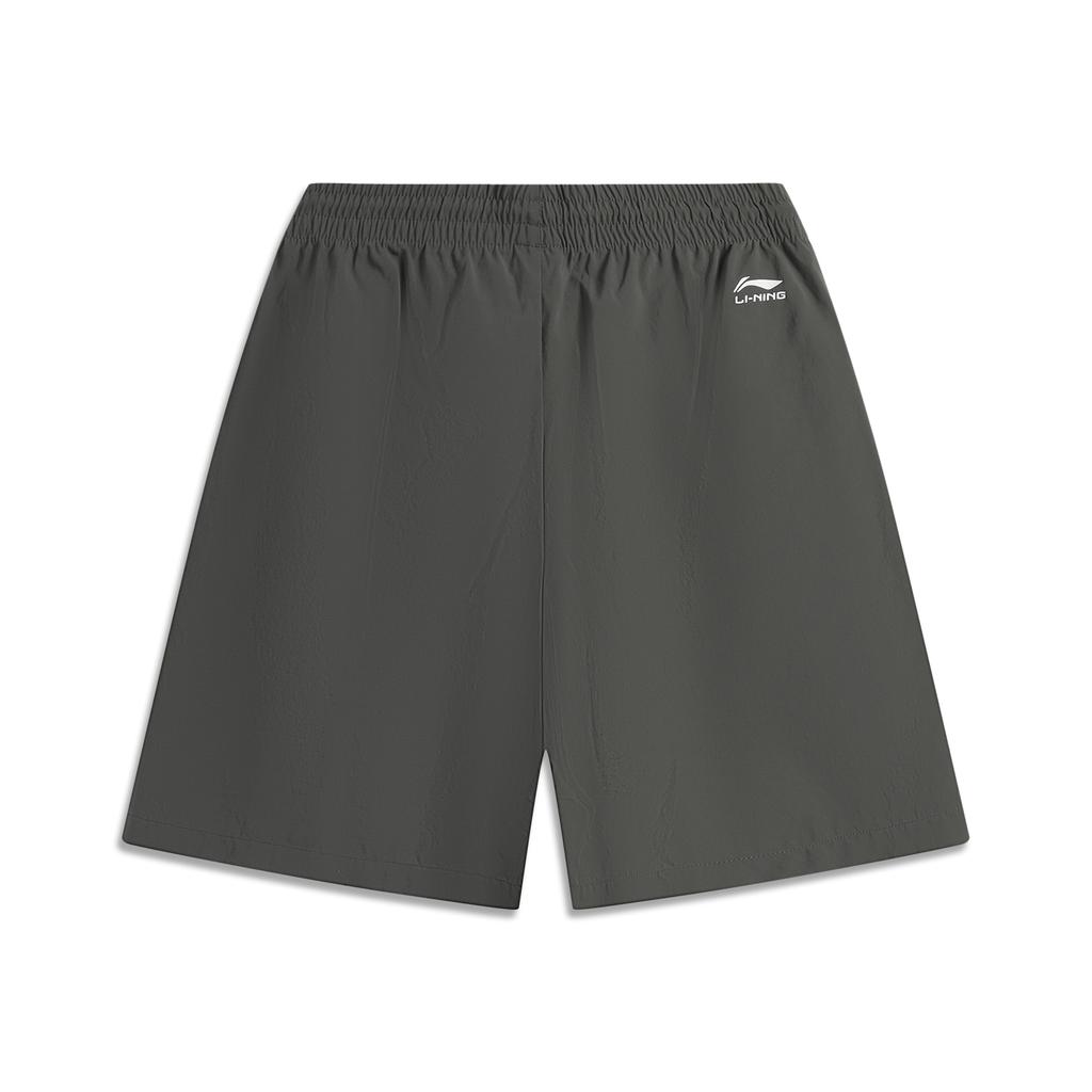 Li-Ning Minimalist Solid Color Lace-Up Casual Shorts Men Shorts Graphite-Grey AKSV305-2