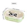 3 Grids Portable Detachable Plastic Lunch Box Cute Divided Bento Box Microwave Large Capacity Leak Proof Food Container