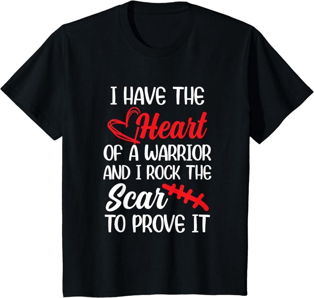 

I Have Heart Of Warriors and I Rock The Scar CHD Awareness Gift Unisex T-Shirt XL