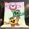 Brawl Stars 2D Flat Pattern Flannel Blanket High Quality All Seasons Warmth and Comfort Perfect for Christmas Gifts.