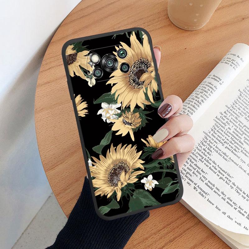 For Poco X3 Pro PocoX3 NFC Cover Cute Flower Phone Case For Xiaomi Poco X3 X 3 Fashion Dinosaur Silicone Bumper Soft TPU Coque