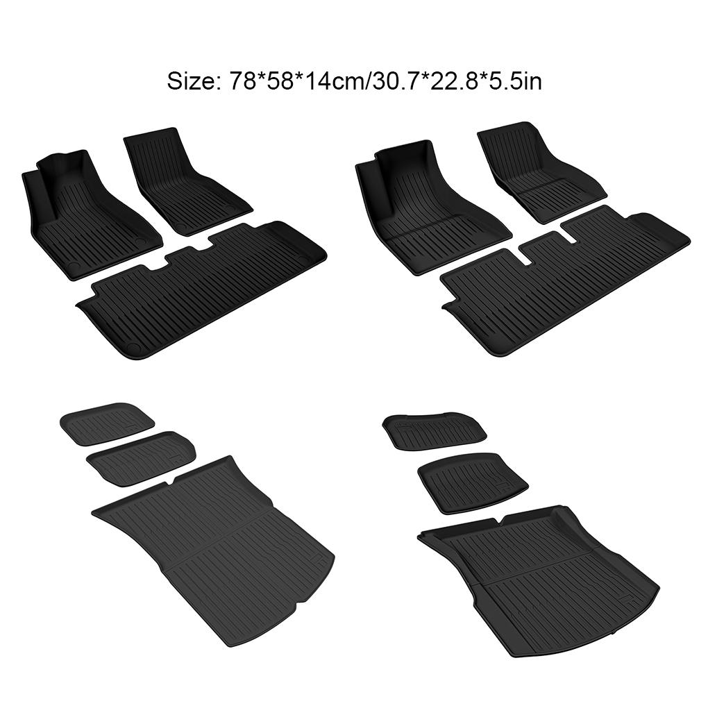 Easy To Clean Interior Accessories Car Looking New Floor Mats For Model Y /Model 3 TPE Floor Mats