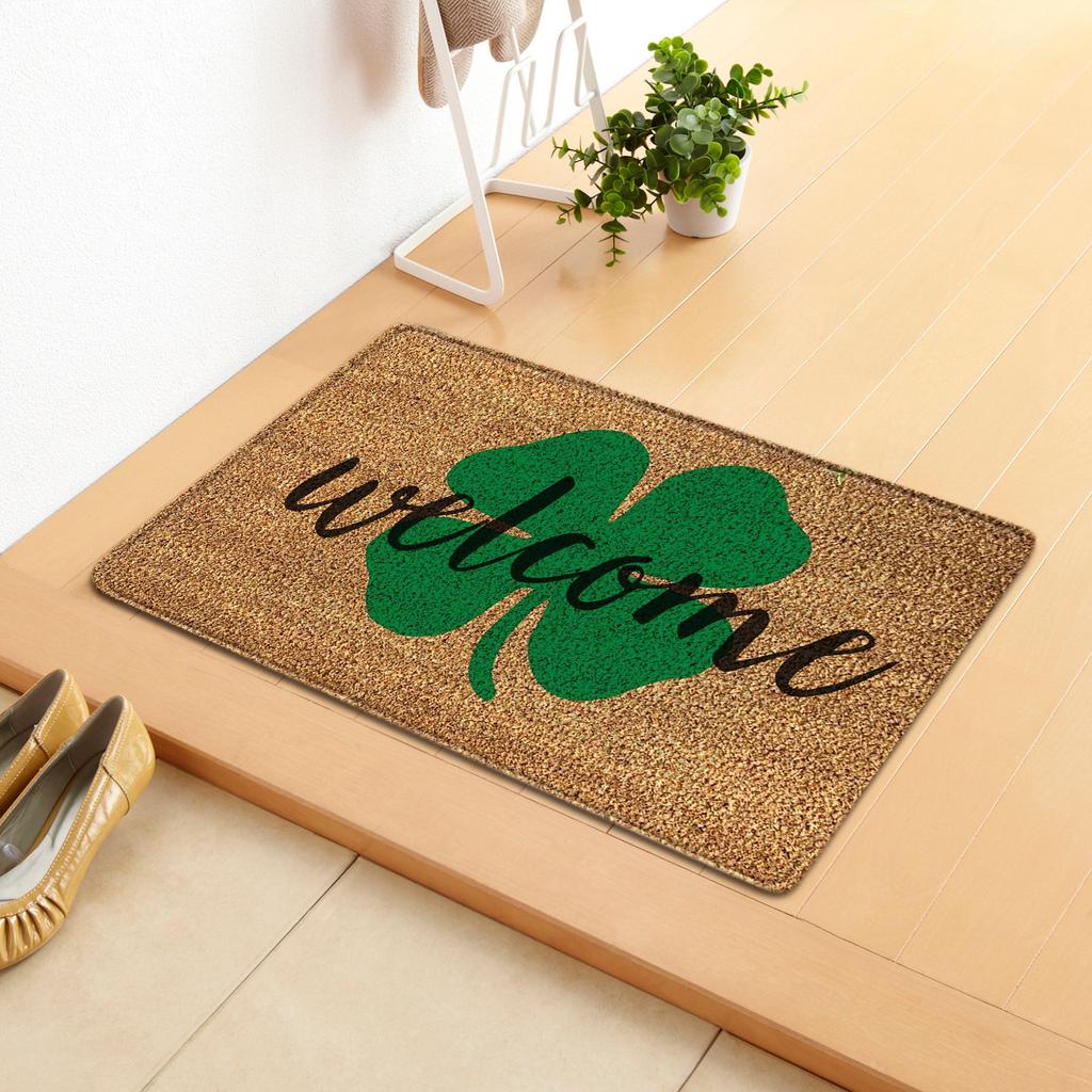 Irish Door Mat St. Patrick'S Day Absorbent Floor Mat Bedroom Shamrock Non-Slip Carpet