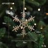 Cross-border Electroplated Christmas Tree Ornaments: Golden Snowflake & Reindeer Pendants