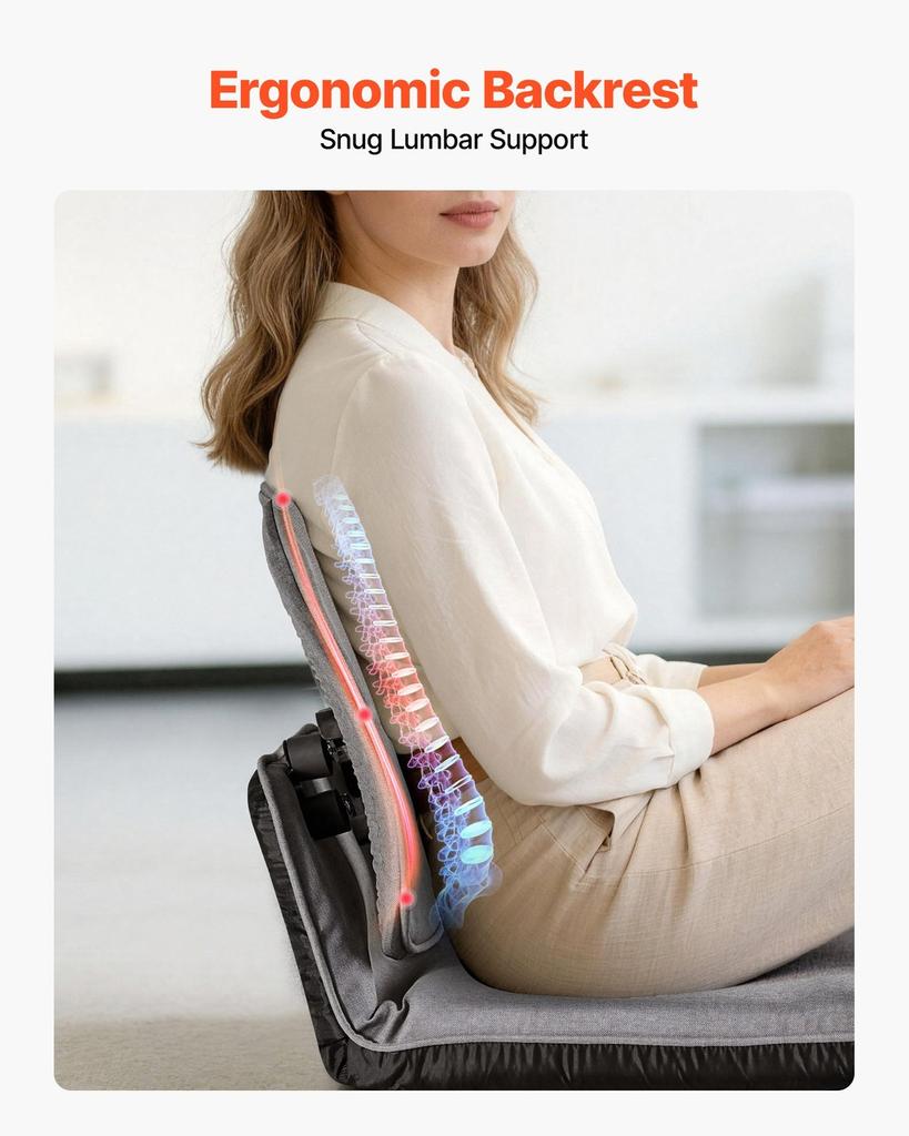 Floor Chair, 5 Adjustable Positions Folding Floor Gaming Chair with Ergonomic Back Support, Sturdy Metal Frame with Recycled Foam and Linen Fabric,
