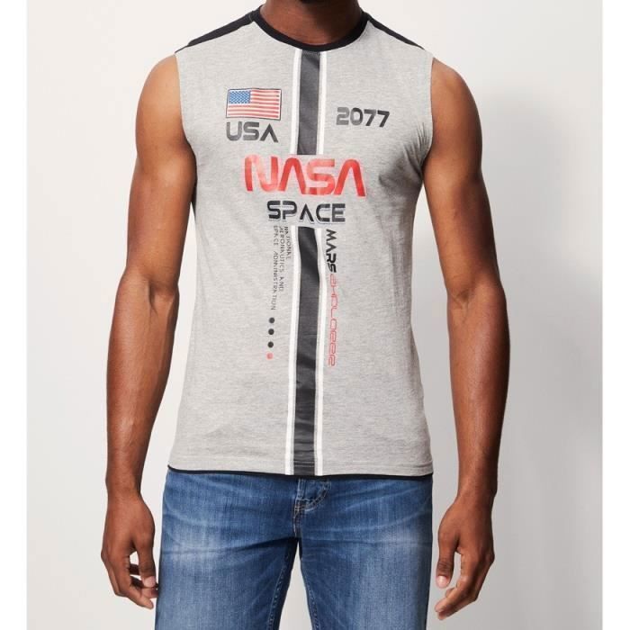 T-shirt - Nasa - GNS3020 - Gris - Coton - Manches courtes