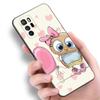 Lovely Cartoon Owl Black Silicone Phone Case For Xiaomi POCO X3 X4 NFC F3 F4 GT F5 M3 M4 M6 X5 X6 Pro 5G C55 C65 M5