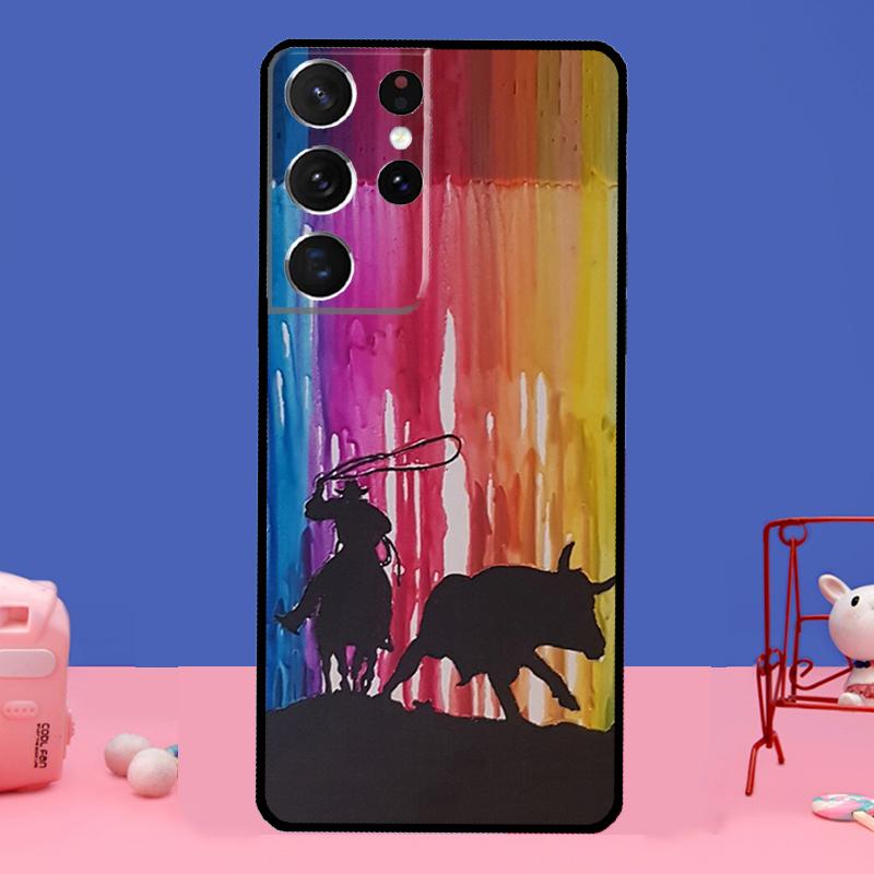 Extreme Sport Rodeo Cowboy Lasso Case For Samsung Galaxy S22 S21 Note 20 Ultra Note 10 S8 S9 S10 Plus S20 FE Phone Cover