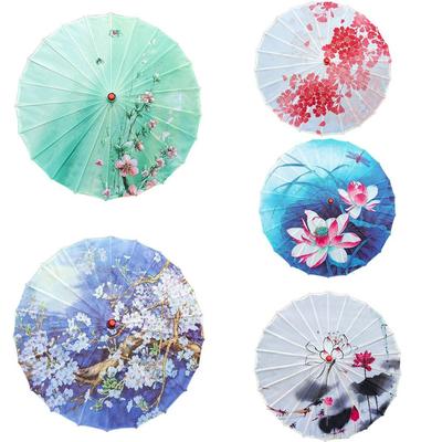 Decorative Hanging Chinese Silk Umbrella Vintage Dance Umbrella Oiled Paper Umbrella  Photography