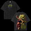 Dragon Ball Gewaschenes Übergroßes T-Shirt Grafik Herren Damen Reine Baumwolle Streetwear Y2k Lässig Locker Hohe Qualität Kurze Ärmel Damen Herren Kleidung