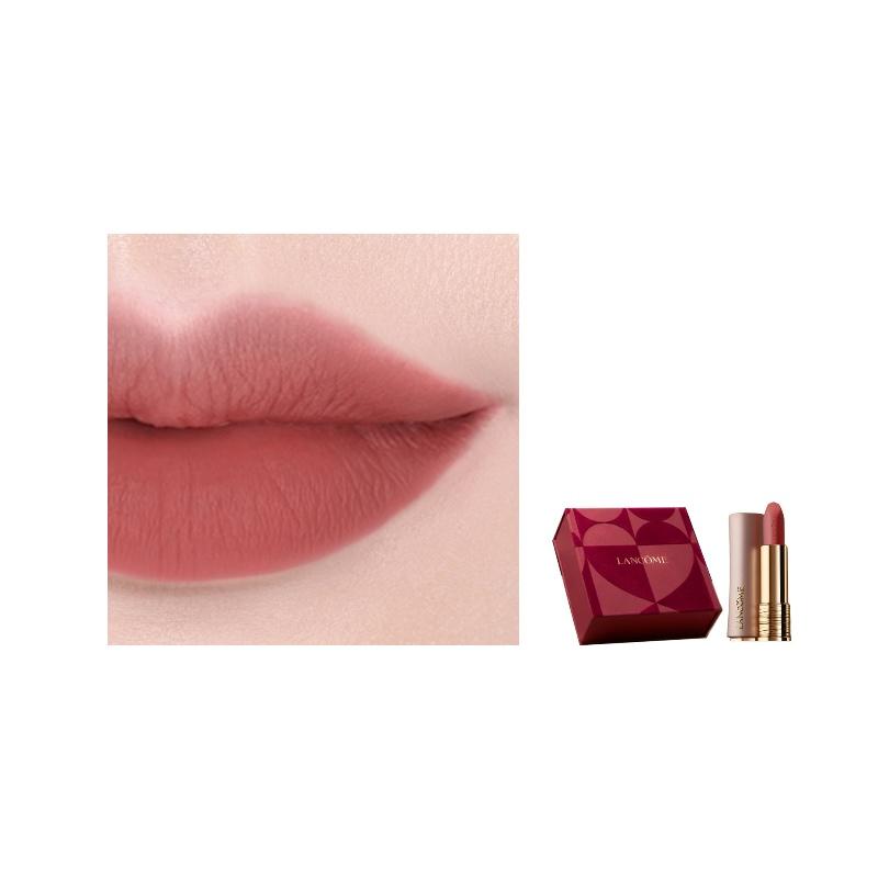 Lancôme Jing Chun Pink Gold Tube Lipstick Valentine s Day Gift Box Small Waist Matte Easy to Color and Moisturizing #218 Tipsy Naked золотой