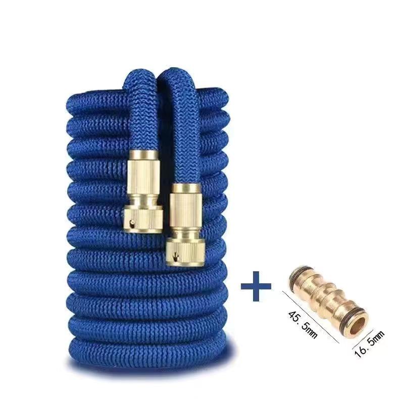 High-Pressure Telescopic Water Hose with Explosion-Proof Nozzle, Ideal for Car Wash and Garden Watering.