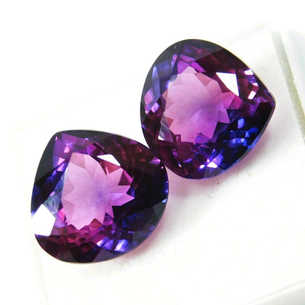 Color Change Natural Sapphire Pear 15 Ct Pair Rare Certified Loose Gemstones