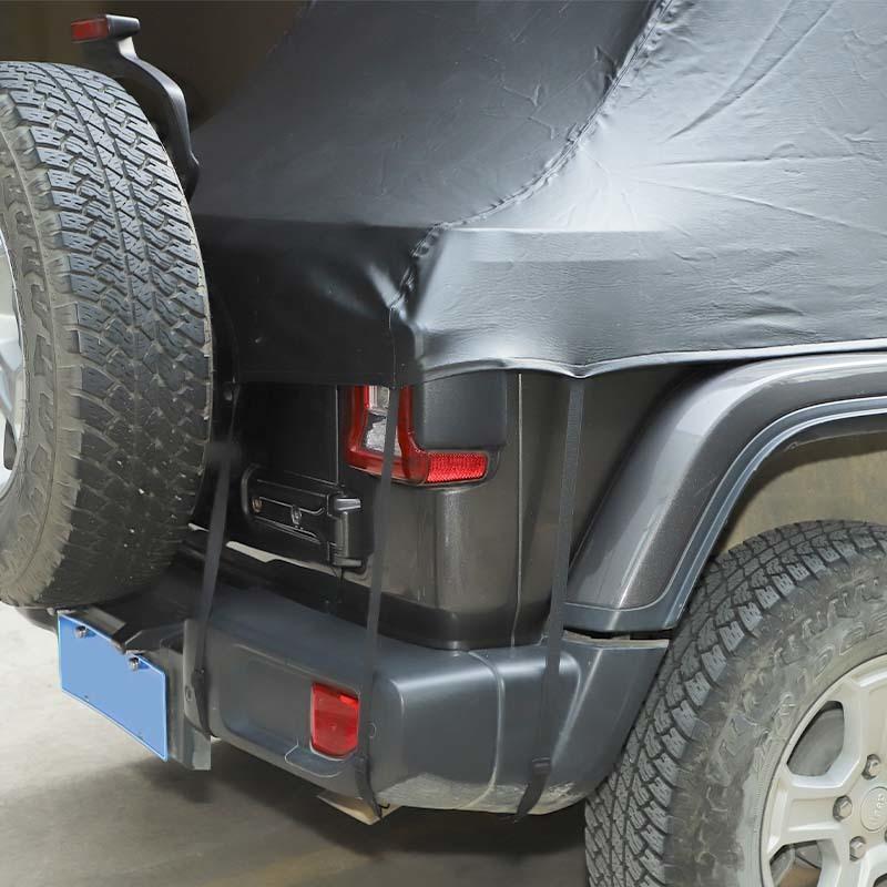 Vanntett allværs frontrute solskjerm i skinn bildeksel Passer til Jeep Wrangler JL 4-dørsversjon 2018-2023 Eksteriørtilbehør