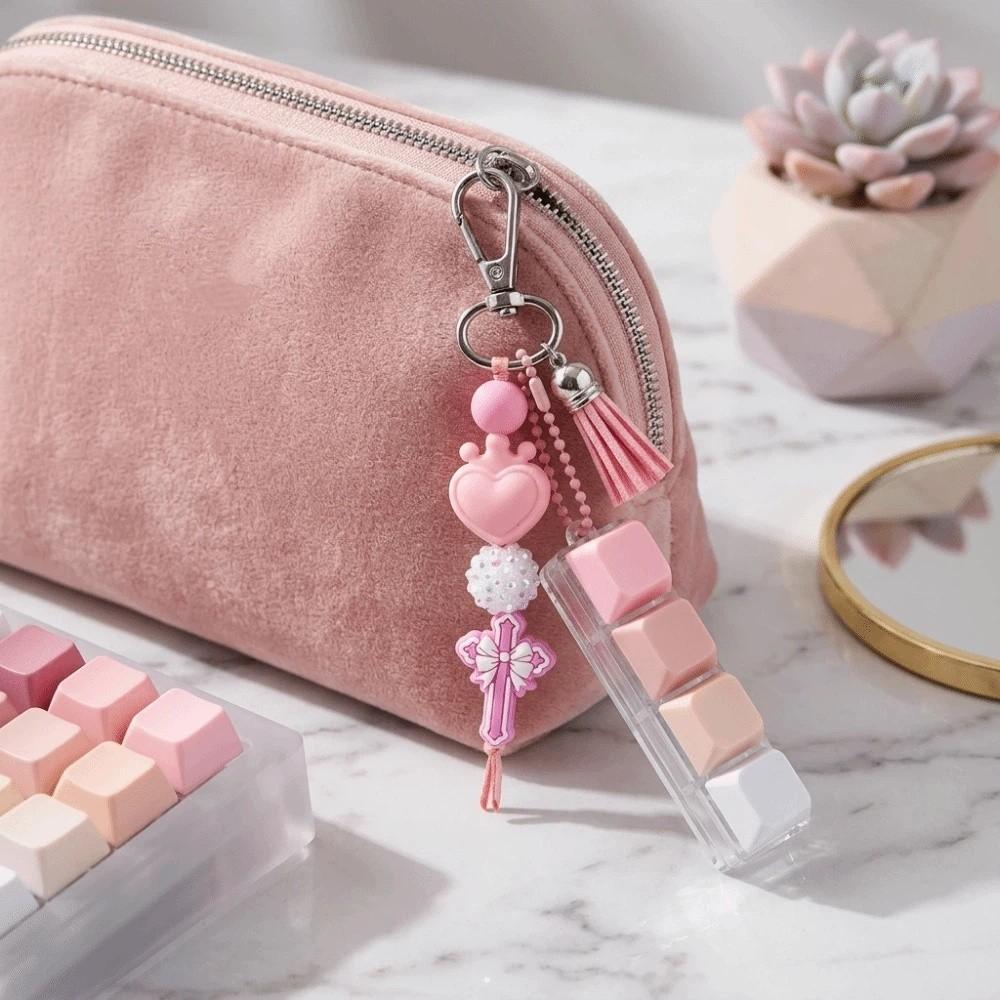 Soft Silicone Bead Bag Charm Fidget Press Button Stress Relief Toy Fidget Toy Gift For Girls