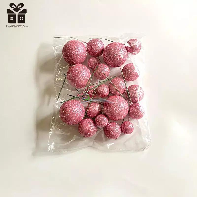 20PCS Cake Topper Ball Set 2cm-4cm Spheres DIY Birthday Cake Decoration for Party Celebrate Wedding Glitter Balls