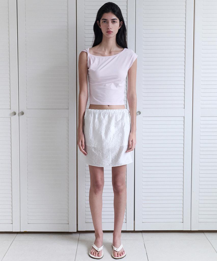 Annies Sietta Satin Midi Skirt (White)
